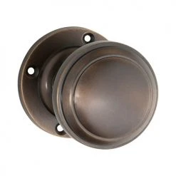 TRADCO DOOR KNOB MILTON ROUND ROSE PAIR