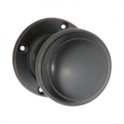 TRADCO DOOR KNOB MILTON ROUND ROSE PAIR