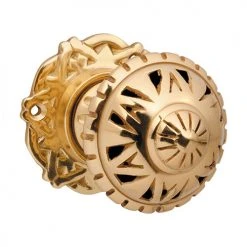 Handles & Hardware TRADCO DOOR KNOB FILIGREE ROUND ROSE PAIR