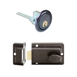 LOCKWOOD 100 NIGHTLATCH BROWN BODY
