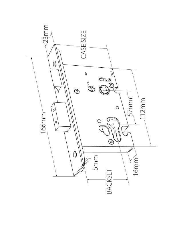 ZANDA EURO MORTICE LOCK - 57MM PITCH Mortice Locks 2 ZANDA EURO MORTICE LOCK - 57MM PITCH Mortice Locks