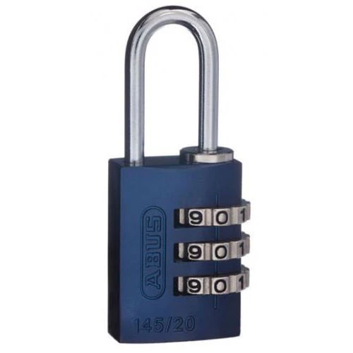 ABUS 3-WHEEL 20MM COMBINATION ALUMINIUM PADLOCK 145/20 VARIOUS COLOURS 2 ABUS 3-WHEEL 20MM COMBINATION ALUMINIUM PADLOCK 145/20 VARIOUS COLOURS