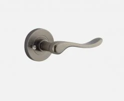 IVER DOOR LEVER STIRLING ROUND ROSE BACKPLATE Door Handles & Levers