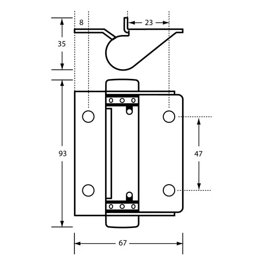 METLAM 209 STAINLESS STEEL SPRING HINGE 2 METLAM 209 STAINLESS STEEL SPRING HINGE