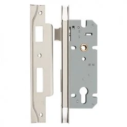IVER MORTICE LOCK EURO REBATED 85MM