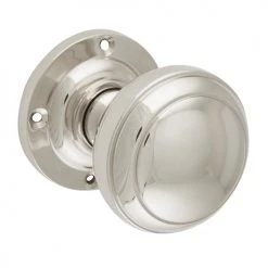 TRADCO DOOR KNOB MILTON ROUND ROSE PAIR