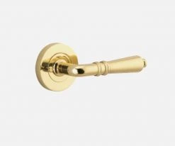 IVER DOOR LEVER SARLAT ROUND ROSE PAIR Door Handles & Levers