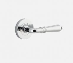 IVER DOOR LEVER SARLAT ROUND ROSE PAIR Door Handles & Levers