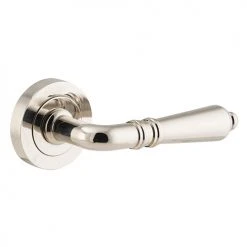 IVER DOOR LEVER SARLAT ROUND ROSE PAIR Door Handles & Levers