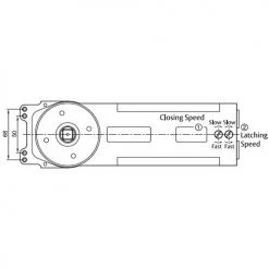 LOCKWOOD 9800 SERIES CONCEALED OVERHEAD TRANSOM DOOR CLOSER Door Closers