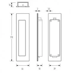HALLIDAY AND BAILLIE FLUSH PULL HB675 Flush Pulls