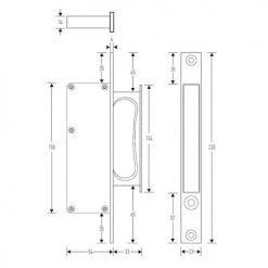 Flush Pulls HALLIDAY AND BAILLIE PUSH BUTTON EDGE PULL HB685