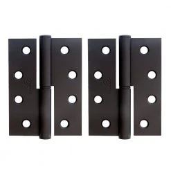 Hinges & Magnets TRIO MATT BLACK LIFT OFF HINGE (PAIR) 100MM X 75MM X 2.5MM