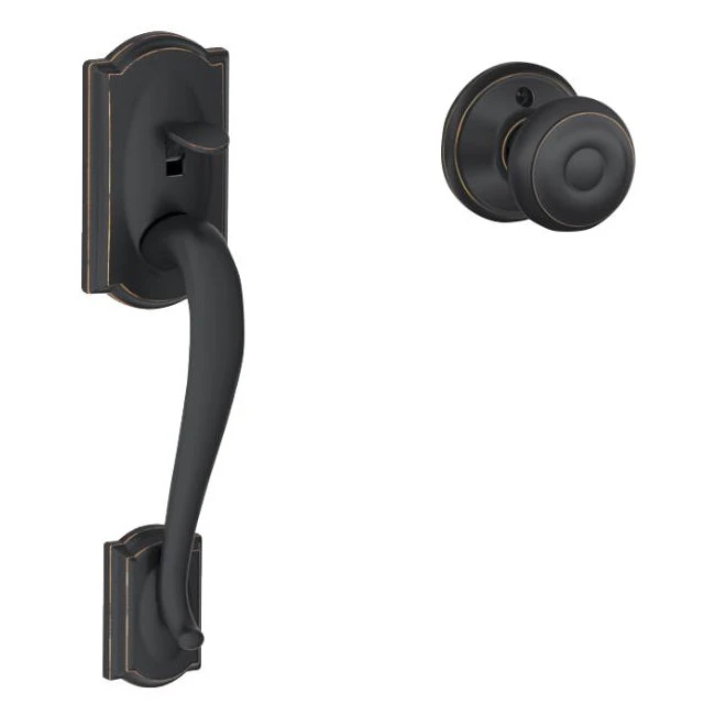 Handles & Hardware SCHLAGE CAMELOT FRONT ENTRY HANDLE AND GEORGIAN KNOB 1 Handles & Hardware SCHLAGE CAMELOT FRONT ENTRY HANDLE AND GEORGIAN KNOB