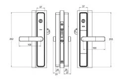 Digital Locks YALE UNITY SECURITY DOOR LOCK SILVER WITH CONNECT BRIDGE AND KEYPAD