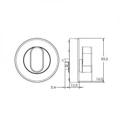 Handles & Hardware LOCKWOOD VELOCITY OVAL TURNKNOB VSR7