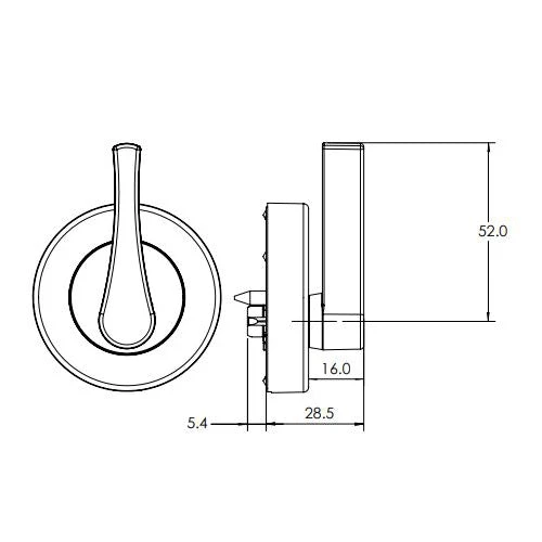 LOCKWOOD VELOCITY ROUND DISABLED ACCESSIBLE TURN SNIB VSR9 Handles & Hardware 3 LOCKWOOD VELOCITY ROUND DISABLED ACCESSIBLE TURN SNIB VSR9 Handles & Hardware