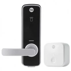 FIRE RATED YALE UNITY ENTRANCE LOCK SILVER WITH CONNECT BRIDGE Digital Locks