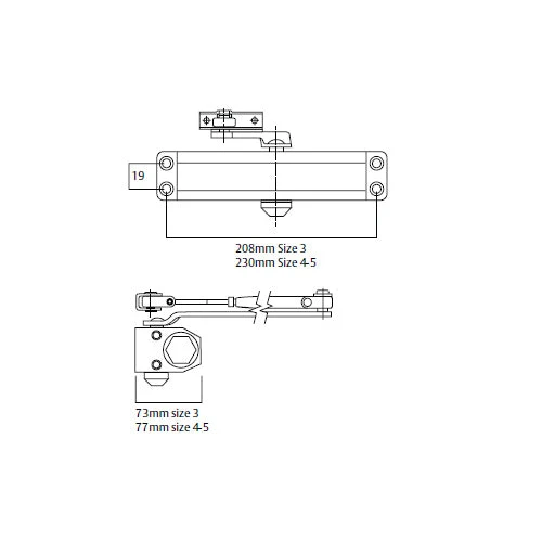 Door Closers YALE A300 SERIES HYDRAULIC DOOR CLOSER 2 Door Closers YALE A300 SERIES HYDRAULIC DOOR CLOSER