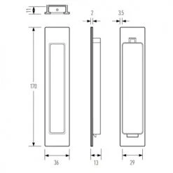 HALLIDAY AND BAILLIE FLUSH PULL HB660 Flush Pulls