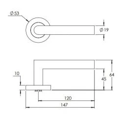 MADINOZ URBAN ROUND ROSE LEVERSET MDZ L80T Handles & Hardware 5 MADINOZ URBAN ROUND ROSE LEVERSET MDZ L80T Handles & Hardware