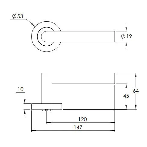 MADINOZ URBAN ROUND ROSE LEVERSET MDZ L80T Handles & Hardware 3 MADINOZ URBAN ROUND ROSE LEVERSET MDZ L80T Handles & Hardware