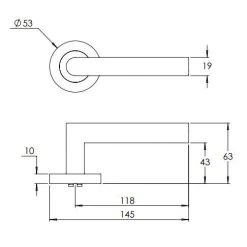 MADINOZ URBAN ROUND ROSE LEVERSET MDZ L85T Handles & Hardware 5 MADINOZ URBAN ROUND ROSE LEVERSET MDZ L85T Handles & Hardware