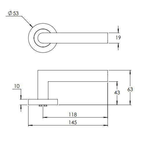 MADINOZ URBAN ROUND ROSE LEVERSET MDZ L85T Handles & Hardware 3 MADINOZ URBAN ROUND ROSE LEVERSET MDZ L85T Handles & Hardware
