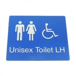 Tim The Sign Man Toilet & Shower Signage UNISEX DISABLED TOILET SIGN (LEFT HAND)